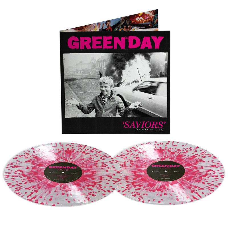 Green Day - Saviors (édition de luxe) (Indie Exclusive, 2LP Clear with Hot Pink Splatter Vinyl)