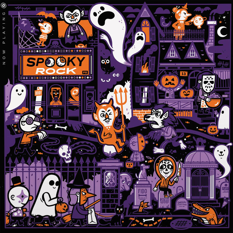 Various Artists - Now Playing: Spooky Rock (Orange LP Vinyl)