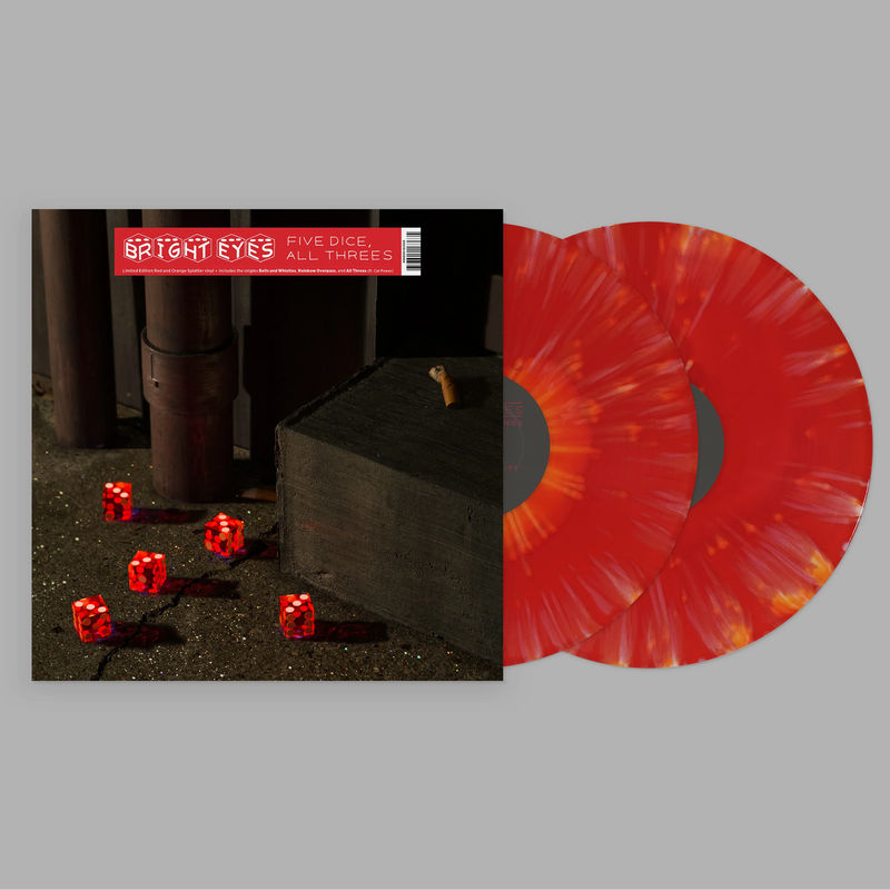 Bright Eyes - Five Dice, All Threes (2LP Red & Orange Splatter Vinyl)