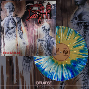 Death - Human (Bone White, Blue Jay and Gold Tri Color Merge with Splatter LP Vinyl)