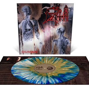 Death - Human (Bone White, Blue Jay and Gold Tri Color Merge with Splatter LP Vinyl)