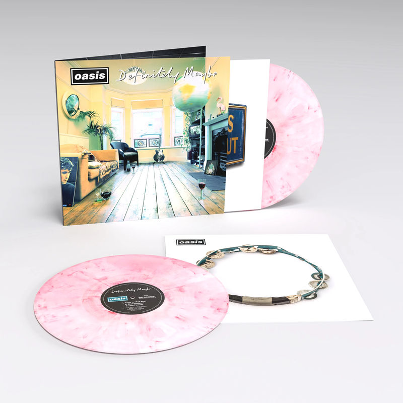 Oasis - Definitely Maybe (30th Anniversary) (Indie Exclusive, Strawberries and cream 2LP Pink & White Vinyl)