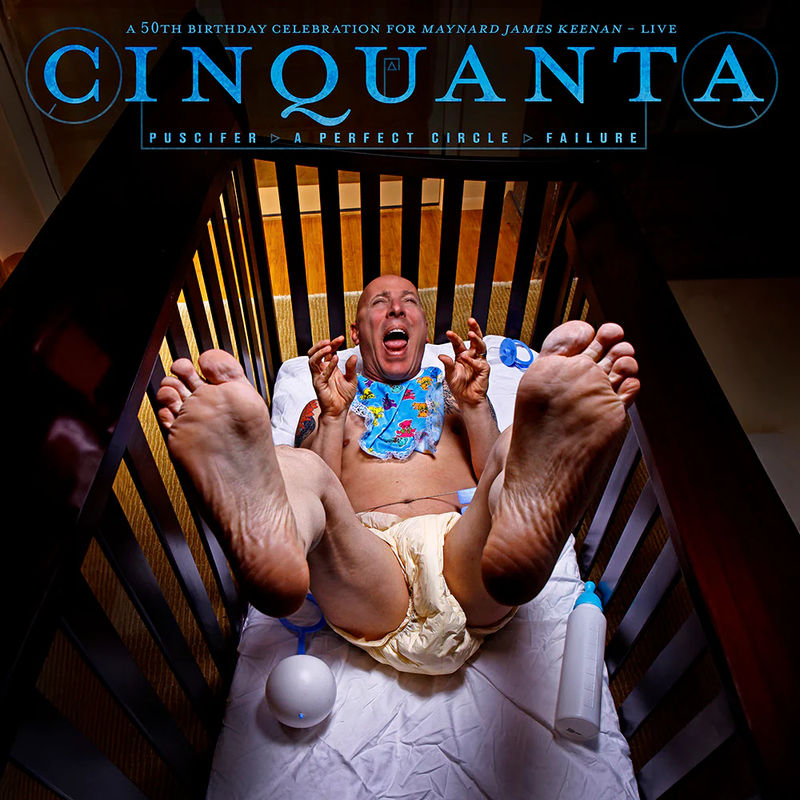 Puscifer/A Perfect Circle/Failure - Cinquanta Live (2LP Swirl Vinyl) - Color:Clear Blue w/ Red & Pink Swirl Vinyl