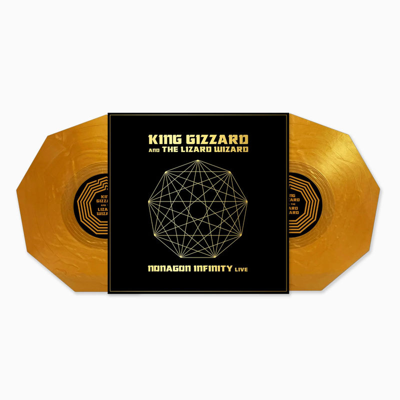 King Gizzard & The Lizard Wizard - Nonagon Infinity Live (Indie Exclusive, 2LP 'Gold Nugget'-Colored, Nonagon-Shaped Vinyl)