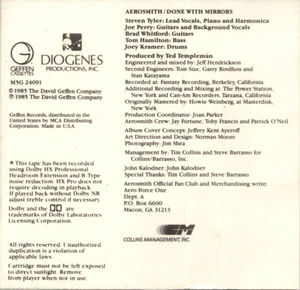 Aerosmith - Done With Mirrors (Cassette) (NM or M-, VG+)
