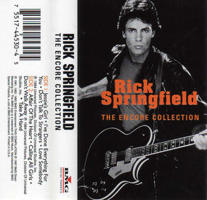 Rick Springfield - The Encore Collection (Cassette) (NM or M-, VG+)