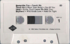 Samantha Fox - Touch Me (Cassette) (NM or M-, VG+)