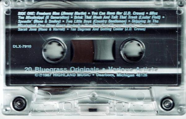 Various - 20 Bluegrass Originals (Cassette) (NM or M-, NM or M-)