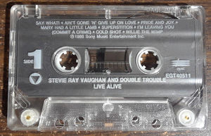 Stevie Ray Vaughan & Double Trouble - Live Alive (Cassette) (VG+, VG+)