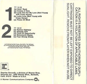 Neil Young - Comes A Time (Cassette) (NM or M-, VG+)