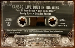 Kansas  - Live: Dust In The Wind (Cassette) (NM or M-, NM or M-)
