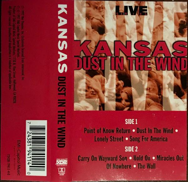 Kansas  - Live: Dust In The Wind (Cassette) (NM or M-, NM or M-)