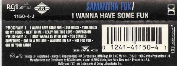 Samantha Fox - I Wanna Have Some Fun (Cassette) (VG+, VG+)