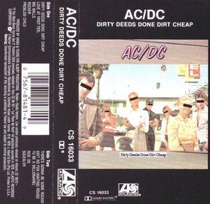 AC/DC - Dirty Deeds Done Dirt Cheap (Cassette) (VG+, VG+)