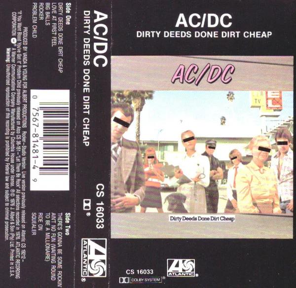 AC/DC - Dirty Deeds Done Dirt Cheap (Cassette) (VG+, VG+)