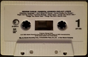 George Carlin - Parental Advisory: Explicit Lyrics (Cassette) (NM or M-, VG+)
