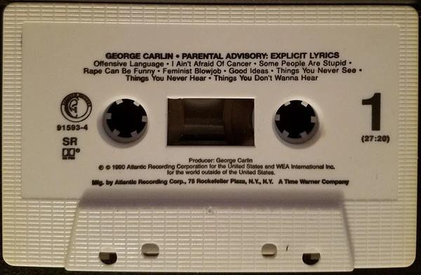George Carlin - Parental Advisory: Explicit Lyrics (Cassette) (NM or M-, VG+)