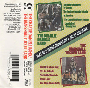The Charlie Daniels Band, The Marshall Tucker Band - The Charlie Daniels Band / The Marshall Tucker Band (Cassette) (VG+, VG+)