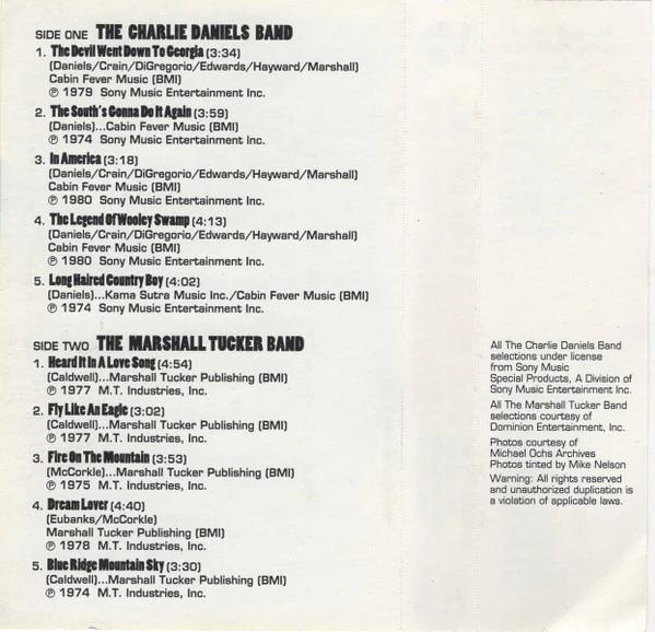 The Charlie Daniels Band, The Marshall Tucker Band - The Charlie Daniels Band / The Marshall Tucker Band (Cassette) (VG+, VG+)