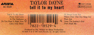 Taylor Dayne - Tell It To My Heart (Cassette) (VG+, VG+)