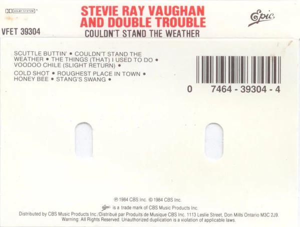 Stevie Ray Vaughan & Double Trouble - Couldn't Stand The Weather (Cassette) (NM or M-, NM or M-)