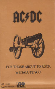 AC/DC - For Those About To Rock (We Salute You) (Cassette) (VG+, VG+)