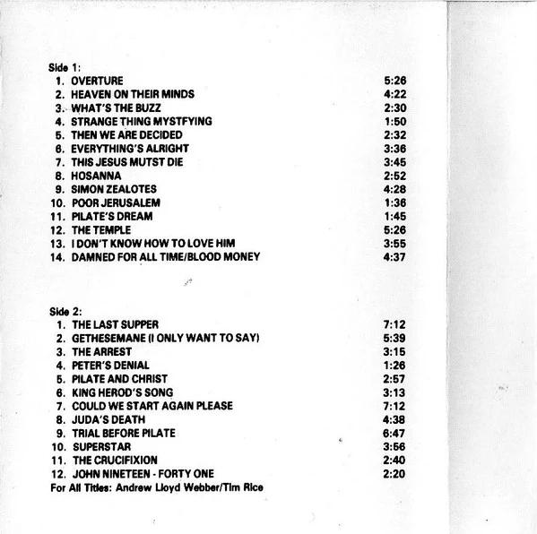 Various - Jesus Christ Superstar (The Original Motion Picture Sound Track Album) (Cassette) (NM or M-, VG+)