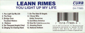 LeAnn Rimes - You Light Up My Life (Inspirational Songs) (Cassette) (NM or M-, VG+)