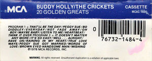 Buddy Holly & The Crickets  - 20 Golden Greats (Cassette) (VG+, VG+)