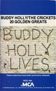 Buddy Holly & The Crickets  - 20 Golden Greats (Cassette) (VG+, VG+)