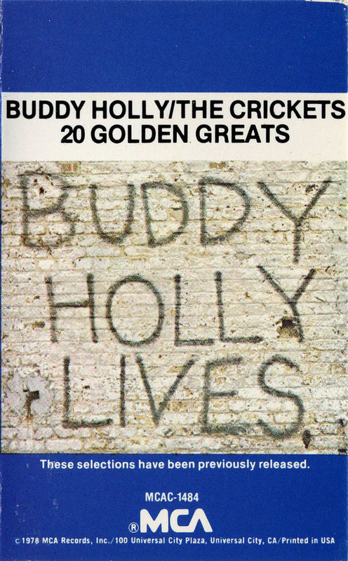 Buddy Holly & The Crickets  - 20 Golden Greats (Cassette) (VG+, VG+)