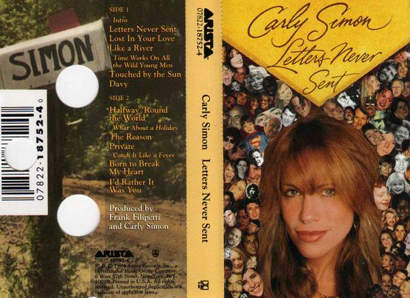 Carly Simon - Letters Never Sent (Cassette) (VG+, VG+)