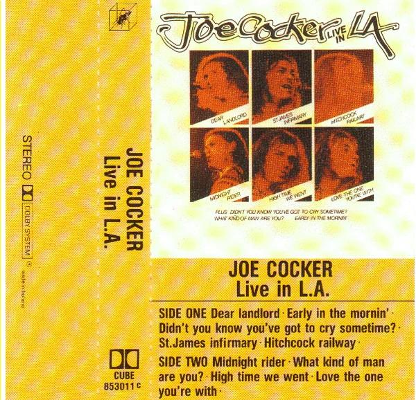 Joe Cocker - Live In L.A. (Cassette) (NM or M-, VG+)
