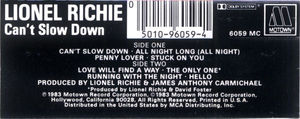 Lionel Richie - Can't Slow Down (Cassette) (VG+, VG+)