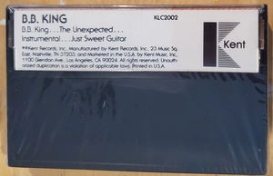 B.B. King - The Unexpected... Instrumental... B.B. King... Just Guitar (Cassette) (NM or M-, VG+)