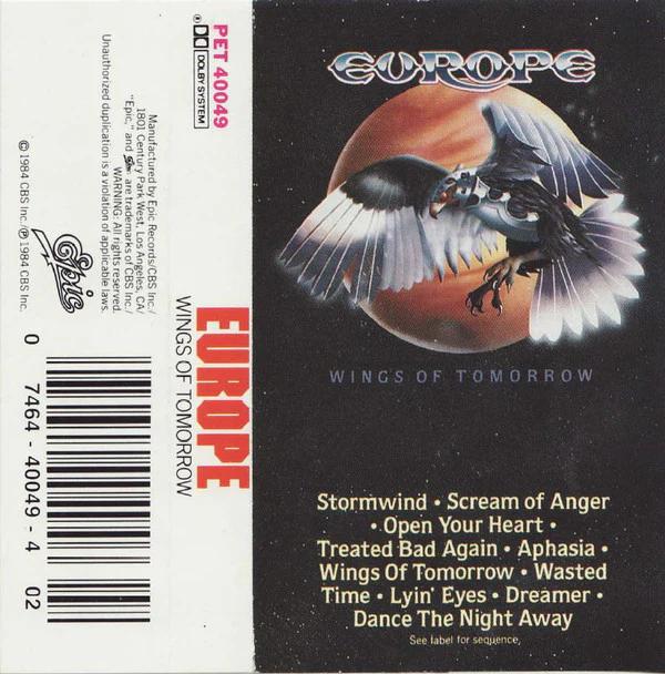 Europe  - Wings Of Tomorrow (Cassette) (VG+, VG+)