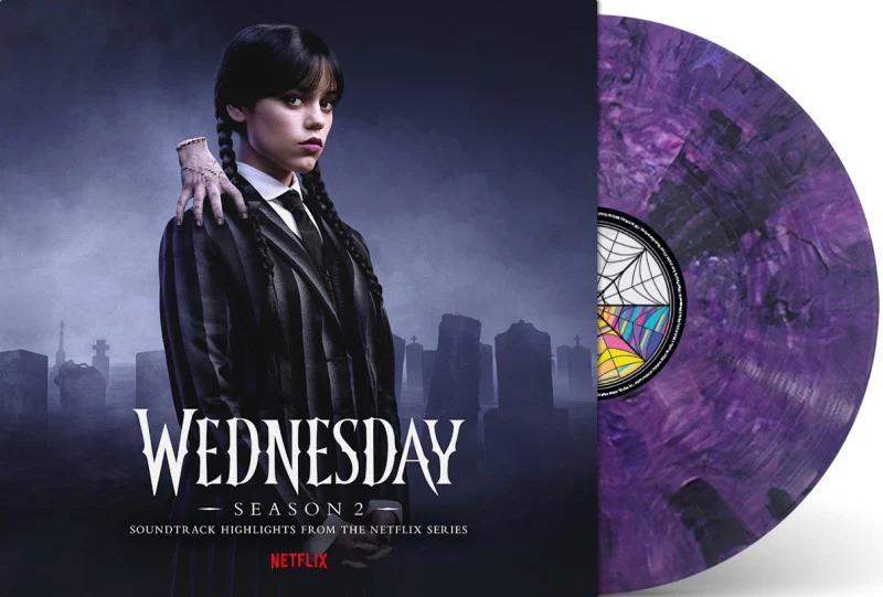 Various - Wednesday: Season 2 (Soundtrack Highlights from the Netflix Series) (Transparent Purple & Black LP Vinyl)