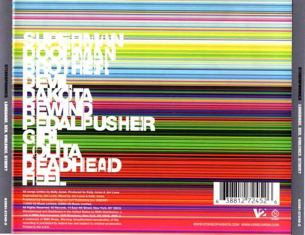 Stereophonics - Language. Sex. Violence. Other? (CD) (NM or M-, VG+)