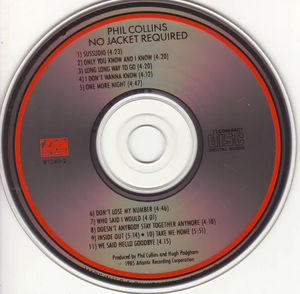 Phil Collins - No Jacket Required (CD) (NM or M-, VG+)