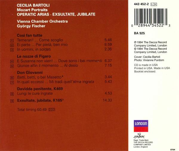 Cecilia Bartoli, Wiener Kammerorchester, György Fischer - Mozart Portraits (CD) (NM or M-, NM or M-)