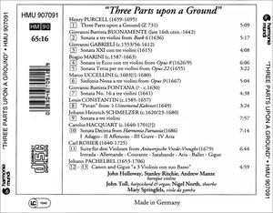 John Holloway, Stanley Ritchie, Andrew Manze, John Toll, Nigel North, Mary Springfels - "Three Parts Upon A Ground" (CD) (NM or M-, VG+)