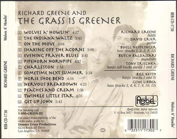 Richard Greene & The Grass Is Greener - Wolves A' Howlin' (CD) (VG+, VG+)