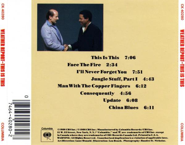 Weather Report - This Is This (CD) (NM or M-, VG+)