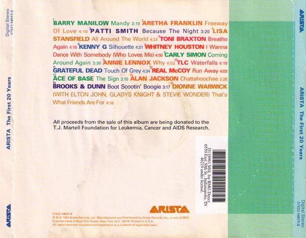 Various - Arista The First 20 Years (CD) (VG+, VG+)