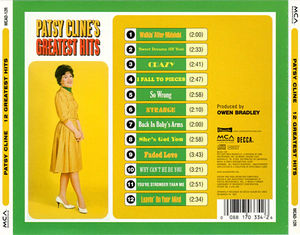 Patsy Cline - Greatest Hits (CD) (NM or M-, VG+)