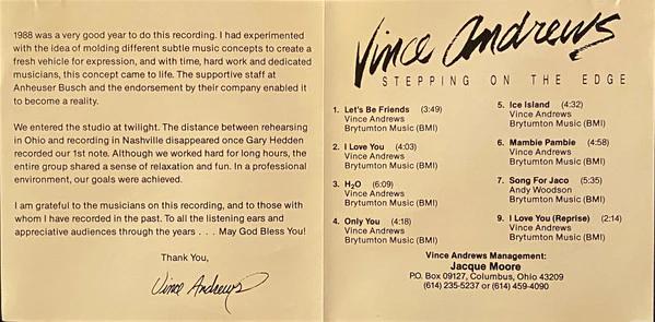Vince Andrews  - Stepping On The Edge (CD) (NM or M-, NM or M-)