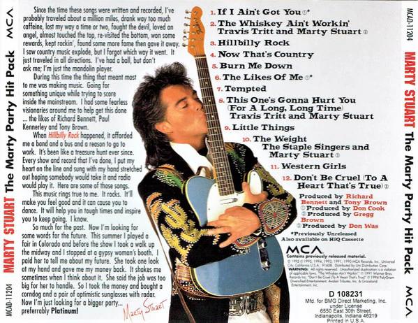 Marty Stuart - The Marty Party Hit Pack (CD) (NM or M-, VG+)
