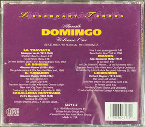 Placido Domingo - Volume One (CD) (NM or M-, NM or M-)