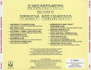 Buffalo Springfield - Retrospective - The Best Of Buffalo Springfield (CD) (VG+, VG+)