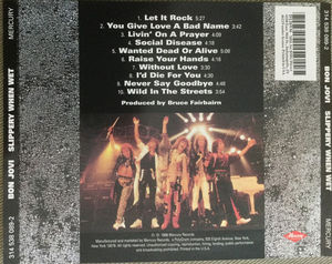 Bon Jovi - Slippery When Wet (CD) (VG+, VG+)